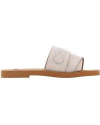 Chloé - Printed Logo Slippers - Lyst