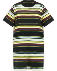 Sacai - Striped Crewneck T-Shirt Dress - Lyst
