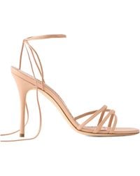 Manolo Blahnik - Leva 105 Leather High-Heeled Sandals - Lyst