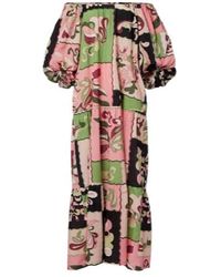 Adriana Degreas - Printed Off-Shoulder Cotton Maxi Dress - Lyst