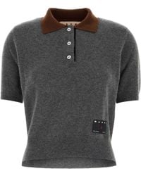 Marni - Short-Sleeved Knit Polo Shirt - Lyst