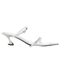 Mugler - 50Mm Metallic Leather Mules - Lyst