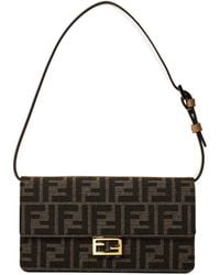 Fendi - Monogram Printed Rectangular Shoulder Bag - Lyst