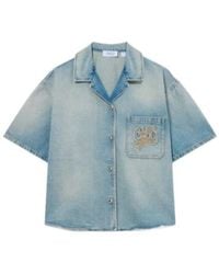 Off-White c/o Virgil Abloh - College Patch Denim S/S Shirt - Lyst