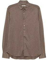 Canali - Long-Sleeve Cotton-Blend Shirt - Lyst