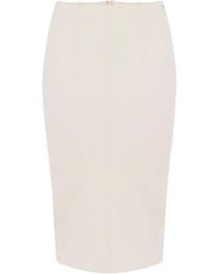 Elisabetta Franchi - Logo Patch Midi Skirt - Lyst