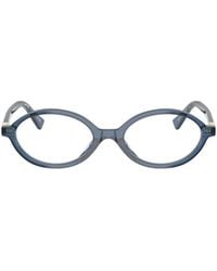 Miu Miu - Eyewear Oval Frame Full Rim Glasses - Lyst