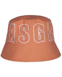 MSGM - Logo-Print Bucket Hat - Lyst