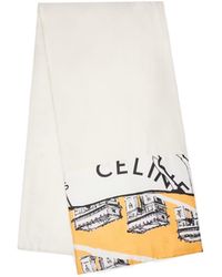 Celine - Arcdetriomphe Flat Silk Stole - Lyst