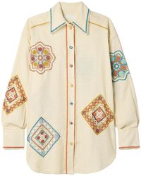 Zimmermann - Ottie Guipure Lace-Trimmed Cotton Shirt - Lyst
