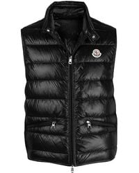 Moncler - Gui Logo-Patch High Neck Puffer Gilet - Lyst