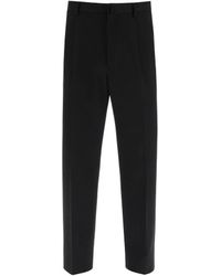 Lanvin - Pressed-Crease Straight-Leg Trousers - Lyst