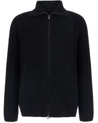 Tagliatore - Long-Sleeve Zip-Up Cardigan - Lyst