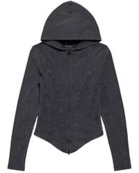 Balenciaga - Corseted Zip-Up Hoodie - Lyst