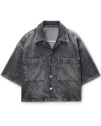 Alexander Wang - Cropped Short-Sleeved Shirt - Lyst