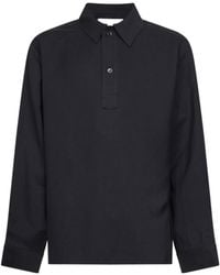 Studio Nicholson - Austin Long Sleeve Polo Shirt - Lyst