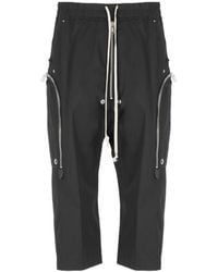 Rick Owens - Zip Detailed Drawstring Trousers - Lyst
