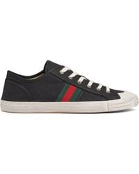 Gucci - Ribbon Logo Sneakers - Lyst