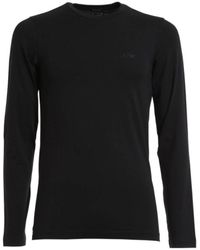 Armani Jeans - Round Collar And Long-Sleeved T-Shirt - Lyst