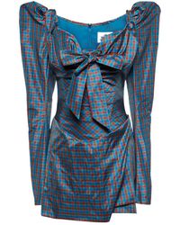 Vivienne Westwood - Bow-Detail Checked Minidress - Lyst