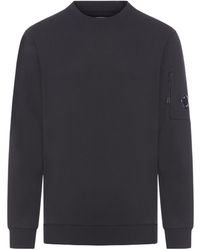 C.P. Company - Diagonal Raised Fleece Crewneck Lens Sweatshirt - Lyst