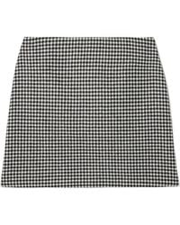 Blazé Milano - Houndstooth Wool Mini Skirt - Lyst