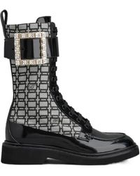 Roger Vivier - Viv Rangers Logo Short Boots - Lyst