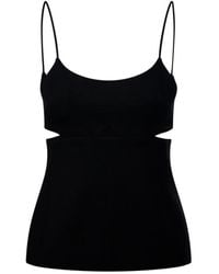 Victoria Beckham - Cut-Out Detailed Scoop Neck Tank Top - Lyst