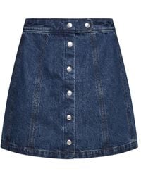 A.P.C. - A-Line Denim Miniskirt - Lyst