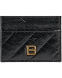 Balenciaga - Logo Plaque Quilted Cardholder - Lyst