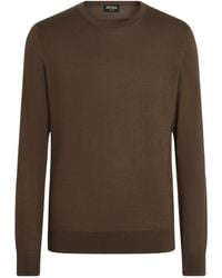 ZEGNA - Mélange Crew-Neck Sweater - Lyst