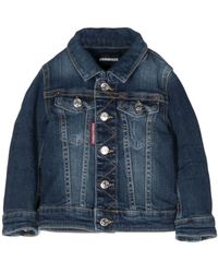 DSquared² - Single-Breasted Long-Sleeved Denim Coat - Lyst