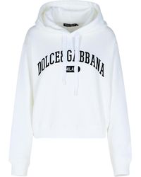 Dolce & Gabbana - Logo Printed Drawstring Hoodie - Lyst