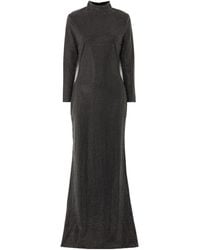 Solace London - Crystal Embellished Evening Gown - Lyst