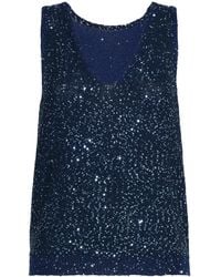 Weekend by Maxmara - Sequin Embellished Sleeveless Top - Lyst