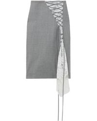 McQueen - Corset Lacing Panel Pencil Skirt - Lyst