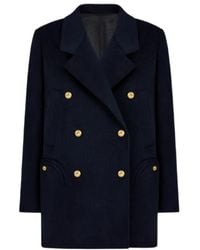 Blazé Milano - Blazé Milano Joyme Double-Breasted Long Sleeved Peacoat - Lyst