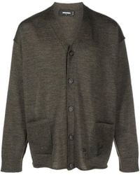 DSquared² - V-Neck Virgin Wool Cardigan - Lyst
