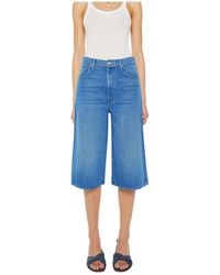 Mother - Whole Lot Logo-Patch Wide-Leg Jeans - Lyst
