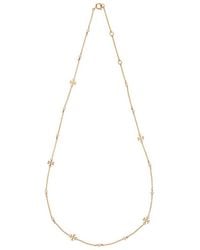 Tory Burch - Logo Detailed Chain-Link Necklace - Lyst