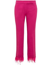 Michael Kors - Michael Feather Detailed Stretch Trousers - Lyst