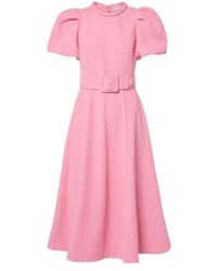 Rebecca Vallance - Rosita Puff-Sleeve Midi Dress - Lyst