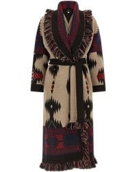 Alanui - Icon Fringed Jacquard Long Coat - Lyst