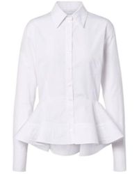 Stella McCartney - Peplum Cotton Poplin Shirt - Lyst