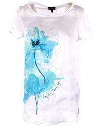 Armani Jeans - Printed T-Shirt With Round Neck - Lyst