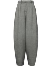 Magda Butrym - Herringbone Wool-Blend Barrel-Leg Pants - Lyst