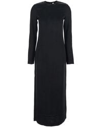 TOTEME - Long Dress With Crew Neck And Long Sleeves - Lyst