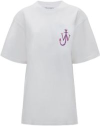 JW Anderson - Jw Anderson Logo Printed Crewneck T-Shirt - Lyst