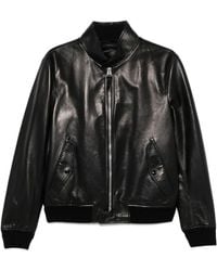 Tom Ford - Lambskin Leather Jacket With Minimalistic Design - Lyst