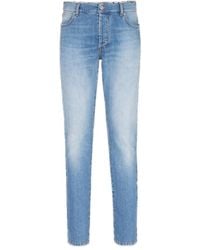 Balmain - High-Waist Slim-Fit Jeans - Lyst